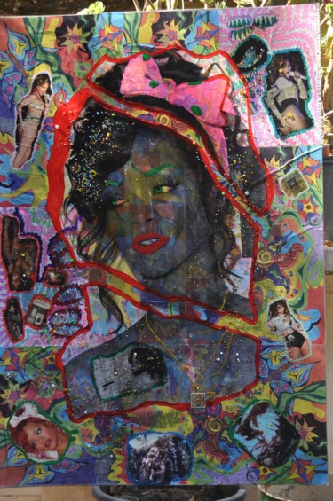 Peinture intitulée "Rihanna" par Katherine Icardi-Lazareff, Œuvre d'art originale, Huile