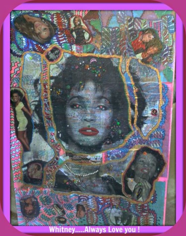 Peinture intitulée "Whitney Houston" par Katherine Icardi-Lazareff, Œuvre d'art originale