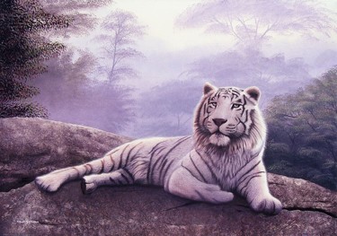 Pintura titulada "Tigra blanco" por Sergio Gaspar, Obra de arte original