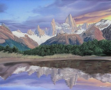 Pintura titulada "Colores del Fitz Roy" por Sergio Gaspar, Obra de arte original, Oleo