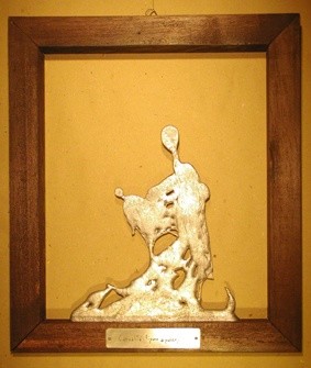 Escultura intitulada "casualità FIGUREaPA…" por Sergio Monterosso, Obras de arte originais