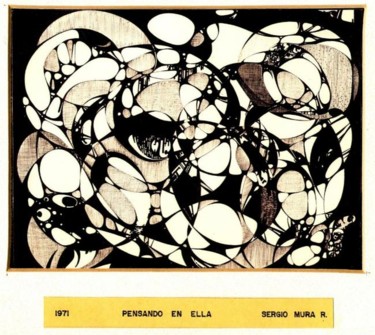 Ζωγραφική με τίτλο "Pensando en Ella" από Sergio Mura Rossi, Αυθεντικά έργα τέχνης, Λάδι