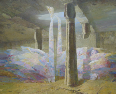 Schilderij getiteld "2" door Sergiu Dascalciuc, Origineel Kunstwerk, Olie
