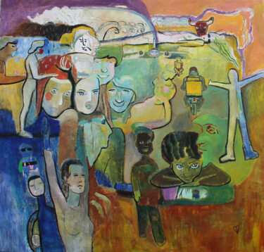 United States of the world Pintura titulada "United States of th…" por Sergiy Dekalyuk, Obra de arte original, Oleo