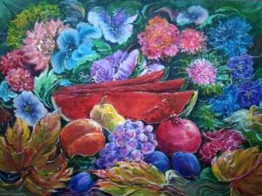 Painting titled "осенний натюрморт" by Sergiy Tsymbalov, Original Artwork, Acrylic