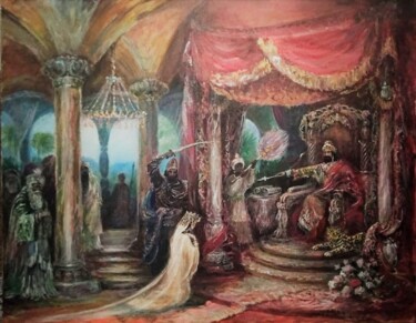 Malarstwo zatytułowany „Esther” autorstwa Sergiy Tsymbalov, Oryginalna praca, Akryl