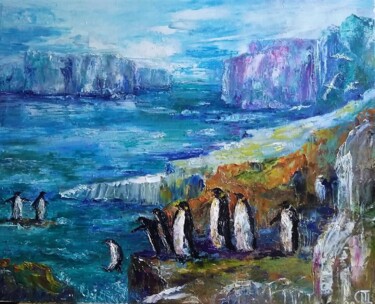 Картина под названием "Антарктида" - Sergiy Tsymbalov, Подлинное произведение искусства, Масло