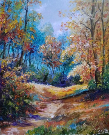 Painting titled "Painting "Autumn mo…" by Sergiy Tsymbalov, Original Artwork, Oil