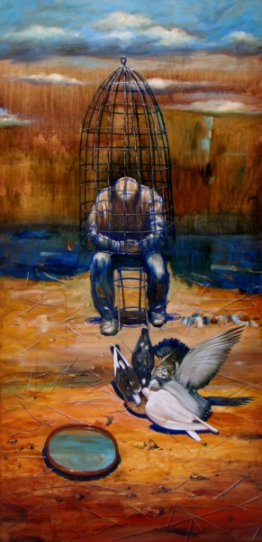 Pintura titulada "Observer" por Serg  Roy, Obra de arte original, Oleo