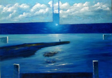 Pintura intitulada "A day in middle of…" por Serg  Roy, Obras de arte originais, Óleo