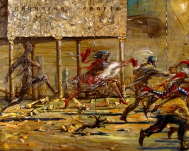 Pintura intitulada "Final V ( Crossing…" por Serg  Roy, Obras de arte originais, Óleo