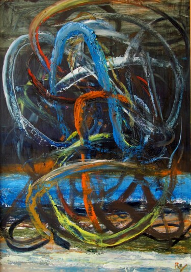Pittura intitolato "In Motion 1" da Serg  Roy, Opera d'arte originale, Olio