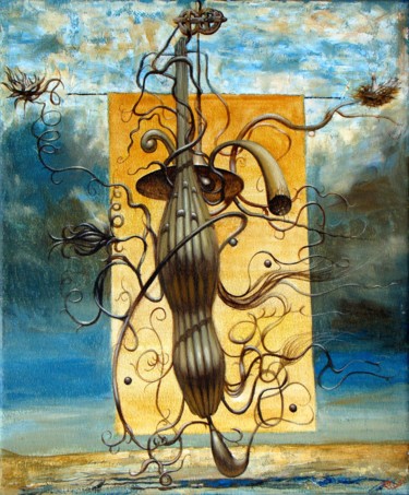Peinture intitulée "The spindle" par Serg  Roy, Œuvre d'art originale, Huile