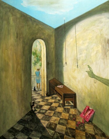Malerei mit dem Titel "ROOM WITH A VERY SH…" von Serg  Roy, Original-Kunstwerk, Öl