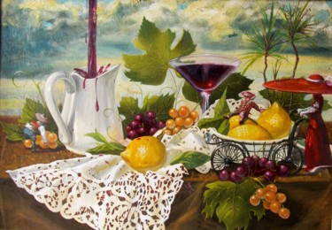 Картина под названием "Still life Abundanc…" - Serg  Roy, Подлинное произведение искусства, Масло
