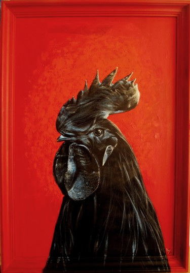 Картина под названием "Portrait of the Bla…" - Serg  Roy, Подлинное произведение искусства, Масло