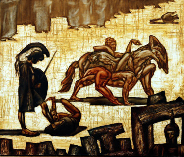 Peinture intitulée "Atrium" par Serg  Roy, Œuvre d'art originale, Huile