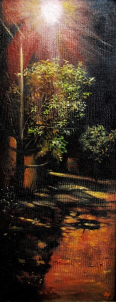 Pittura intitolato "Under the night lig…" da Serg  Roy, Opera d'arte originale, Olio