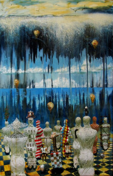 Картина под названием "STALKER SCHOOL" - Serg  Roy, Подлинное произведение искусства, Масло