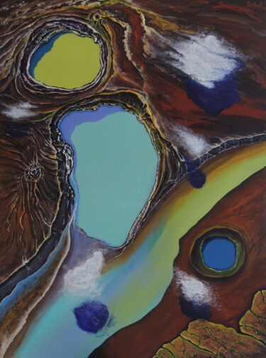 Картина под названием "Aerial" - Serguei Borodouline, Подлинное произведение искусства, Акрил