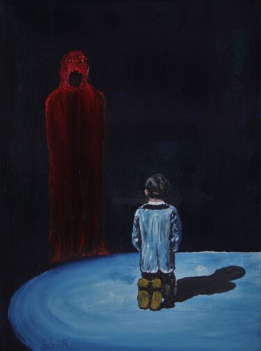 Malerei mit dem Titel "Initiation" von Serguei Borodouline, Original-Kunstwerk, Öl