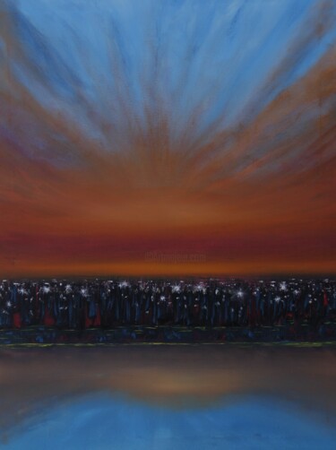 Painting titled "Rite  (Procession)" by Serguei Borodouline, Original Artwork, Oil