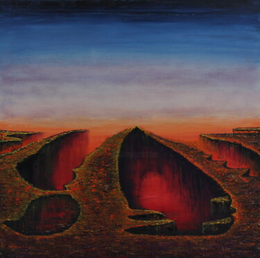Pintura intitulada "Abyss" por Serguei Borodouline, Obras de arte originais, Óleo