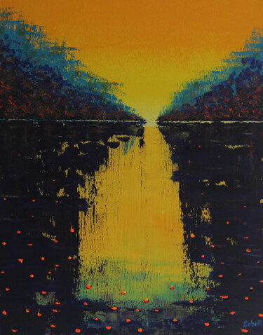 Malerei mit dem Titel "After the Rain" von Serguei Borodouline, Original-Kunstwerk, Acryl