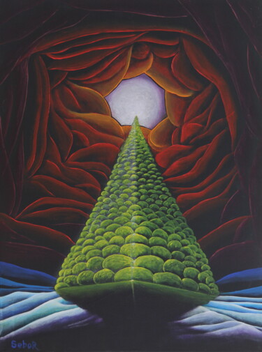 Картина под названием "Cairn" - Serguei Borodouline, Подлинное произведение искусства, Акрил