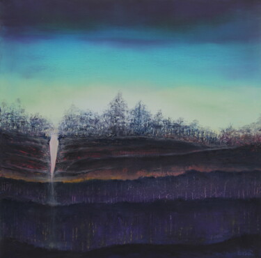 Schilderij getiteld "Cliff" door Serguei Borodouline, Origineel Kunstwerk, Olie