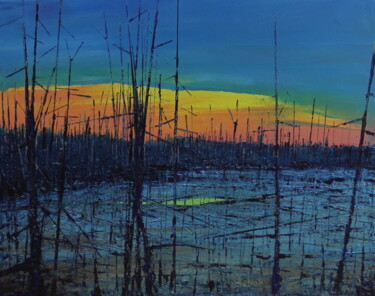 Malerei mit dem Titel "Colored December" von Serguei Borodouline, Original-Kunstwerk, Öl