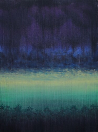 Peinture intitulée "Downpour" par Serguei Borodouline, Œuvre d'art originale, Huile