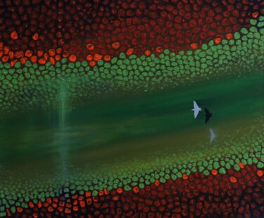 Картина под названием "Finding Shore" - Serguei Borodouline, Подлинное произведение искусства, Акрил
