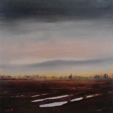 Malerei mit dem Titel "Fog Season" von Serguei Borodouline, Original-Kunstwerk, Öl