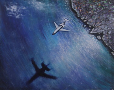 Painting titled "Landing" by Serguei Borodouline, Original Artwork, Acrylic