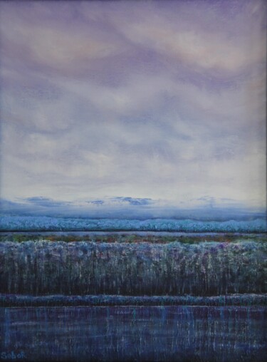 Peinture intitulée "Low Sky" par Serguei Borodouline, Œuvre d'art originale, Huile