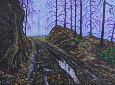 Malerei mit dem Titel "October Mist" von Serguei Borodouline, Original-Kunstwerk, Acryl