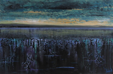 Pittura intitolato "Periyar Lake" da Serguei Borodouline, Opera d'arte originale, Acrilico