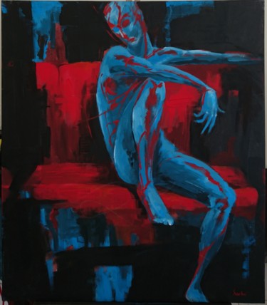 Peinture intitulée "A Man 2" par Serhat Avci, Œuvre d'art originale, Acrylique