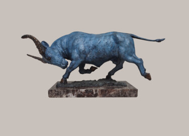 Sculpture titled "Buffalo ,bronze, 20…" by Serhii Brylov, Original Artwork, Bronze