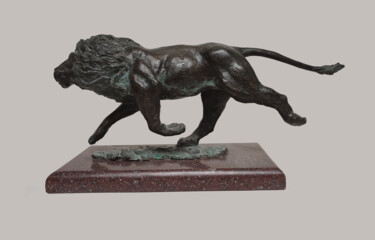 Sculpture titled "Lion" by Serhii Brylov, Original Artwork, Bronze