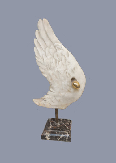 Escultura titulada "Angel Wing" por Serhii Brylov, Obra de arte original, Piedra