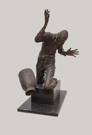 Sculptuur getiteld "Tevye the milkman o…" door Serhii Brylov, Origineel Kunstwerk, Bronzen