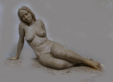 Скульптура под названием "Ira" - Serhii Brylov, Подлинное произведение искусства, Глина