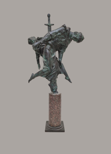 Sculpture titled "Prince Boris and Pr…" by Serhii Brylov, Original Artwork, Bronze