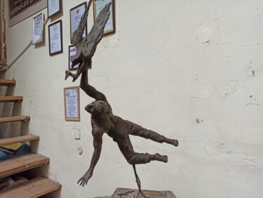 Sculpture intitulée "Ukrainian Warrior" par Serhii Brylov, Œuvre d'art originale, Argile