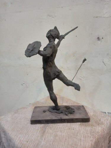 Sculpture intitulée "Achilles" par Serhii Brylov, Œuvre d'art originale, Argile