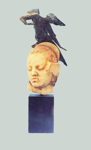 Escultura intitulada "Guardian angel" por Serhii Brylov, Obras de arte originais, Pedra