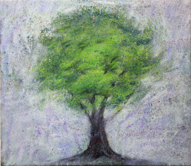 Ζωγραφική με τίτλο "Tree of Life" από Serhii Cherniakovskyi, Αυθεντικά έργα τέχνης, Λάδι Τοποθετήθηκε στο Ξύλινο φορείο σκελ…