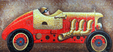 Pintura intitulada "На старте." por Serhii Lypovtsev, Obras de arte originais, Acrílico Montado em Armação em madeira